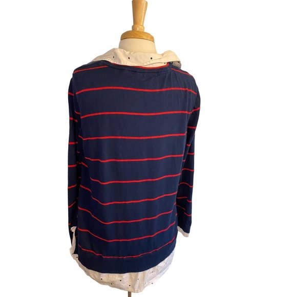 Rafaella Weekend Striped Layered Knit Pullover Women's XL - Picture 4 of 12